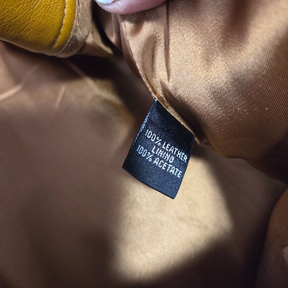 EUC LIKE NEW ELLEN TRACY LINDA ALLARD TAN GENUINE LEATHER PENCIL SKIRT SIZE 10 - Picture 12 of 16